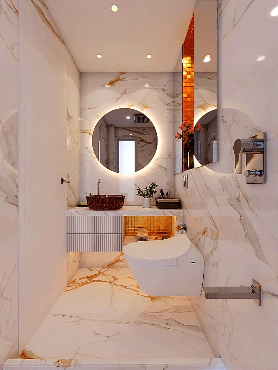 Modern bathroom with elegant finishes
